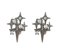 Crystal Embedded Zircons Studded Star Earphone Clips Charms Effortless Snapping on Mechanism for Freeclip1 / 2 FreeClip Earrings with Zirconia Flashes