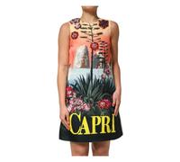 Crystal Embellished A-line Mini Dress - female - Dolce & Gabbana - Short Dresses - Multicolor - XS - Dresses XS