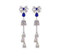Crystal Embellished Bend Earrings Swinging Decoration Enchantments Casual Fit Metal Mixture Posts Females Bend Crystal Earrings