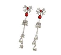 Crystal Embellished Bend Earrings Swinging Decoration Enchantments Casual Fit Metal Mixture Posts Females Bend Crystal Earrings