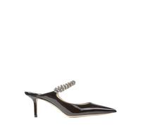 Jimmy Choo Womens Jimmy Choo Bing 65 Crystal-Embellished Patent-Leather Heeled Mules Black Eur 38.5 / 5.5 UK Women