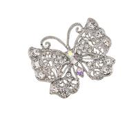 Crystal Encrusted Animal Brooch Stylish Metal Construction Snug Fastener Chest Pin Perfect For Outdoor Activities Elegant Animal Brooch For Formal Occasions