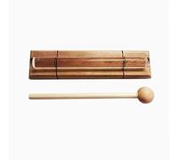Crystal Energy Bar Chime - Wooden Base & Transparent Crystal Bar, Hand Wind Chime Bell Percussion Instrument for Meditation, Sound Healing, Yoga and Classrooms(F Note)