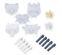 Crystal Epoxy Earrings Jewelry Molds Hanging Pendant Decoration Wing Tail Combined Irregular Silicone Mold Resin Pendant Molds for Jewelry Making