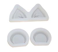 Crystal Epoxy Mold Cats Ears Bear Ears Hair Accessories Hairpin Cute Moe 2-piece Set Silicone Making Kit Clear