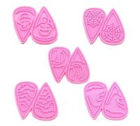Crystal Epoxy Mold Earrings Pendant Jewelry Hanging Pendant Decoration Witch Hat Bat Silicone Halloween Bat Witch Hat Moon Mold