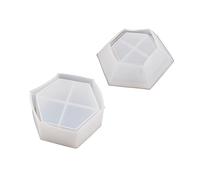 Crystal Epoxy Resin Jar Mold Storage Box Lid Silicone for Jewelry Making Candy Box Container Casting Tool Resin Molds