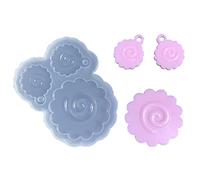 Crystal Epoxy Resin Mold Fish Cake Shape Earrings Pendants Casting Silicone Jewelry Making Tools for Making Casting Keychain Molds Keychain Molding Pendant Molds