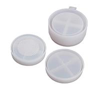 Crystal Epoxy Resin Mold Powder Puff Box Silicone Mould DIY Craft Organizer Mold DIY Crafts Organizer Mold with GHBOTTOM