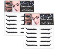 Crystal Eyeliner Stickers 10 Pairs Reusable Glitter Eyeliner Stickers Waterproof Instant Adhesive Stick on Eyeliner Eyeshadow Strop for Dress Up Party Silver Liner Shadow Combinations