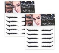 Crystal Eyeliner Stickers 10 Pairs Reusable Glitter Eyeliner Stickers Waterproof Instant Adhesive Stick on Eyeshadow Strop for Dress Up Party SilverEyeliner