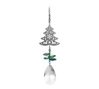 Crystal Fantasy Metal Motif Christmas Xmas Tree Green - Mirror finished Hanging Sun-catcher Rainbow Maker Embellished with Swarovski Crystals