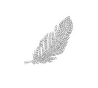 Crystal Feather Brooches Pin Women Wedding Banquet Party Clothes Accessories Gift for Ladies Girls