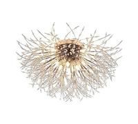 Crystal Firework Ceiling Light Modern Flush Mount Crystal Chandelier Close to Ceiling Lamp Fixtures for Bedroom Kitchen Island Hallway Entryway Porch Gazebo