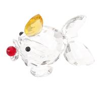 Crystal Fish Paperweight Miniature Crystal Ornament for Desk Display | Faceted Finish, Tabletop Stability, Glass Cabinet Accent, Office Workers and Collectors