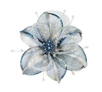 Crystal Flower Brooch Applique for Jeans Hat Bag Scarf Curtain Clothes Accessories Badges Sew on Handmade Floral Accessory