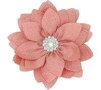 Crystal flower brooch,Elegant Flower Brooch Pin for Women, Girls Crystal Lotus Brooch Lapel Pins Brooch Wedding Party, Dance Banquet Dress Suit Ceremony，2 Packaging (Light Pink)