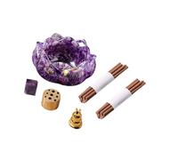 Crystal Flower Engine Holder Bowl Ash Catcher and Angence Stick Well Rack Fate and Home Decor