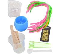 Crystal Flower Growing Kit Kids Science Craft Educational Kit for Children DIY Chemistry STEM Project Tabletop Learning Activity with Multicolour Fuzzy Stems and Accessories