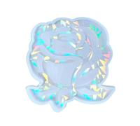 Crystal Flower Silicone Fashion Resin Molds Rose Cup Mat Epoxy Mold Home Decor Rainbow Effect Rose Cup Mat Mold
