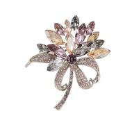 Crystal Flowers Brooch Lapel Pins for Women Fashion Beautiful Created Rhinestone Floral Brooches for Party Dance Wedding Banquet for Elegant Ladies Handheld Flower Clothes Accessories Jewelry, 1