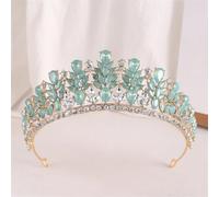 Crystal Flowers Water Drop Tiaras Crowns Women Headbands Wedding Party Elegant Pageant Diadem Hair Accessories Gold EN8 Opal