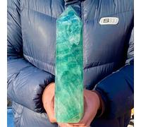 Crystal Fluorite Column Magic Wand Obelisk Point (Size : 300-400g)