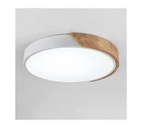 Crystal Flush Mount Ceiling Light Wood Led round Ceiling Light Dimmable Led Flush Mount Ceiling Lamp Fixture Close to Ceiling Lights Modern Ceiling Lamp for Bedroom, Kitchen, Children's Room Kindergar