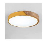 Crystal Flush Mount Ceiling Light Wood Led round Ceiling Light Dimmable Led Flush Mount Ceiling Lamp Fixture Close to Ceiling Lights Modern Ceiling Lamp for Bedroom, Kitchen, Children's Room Kindergar