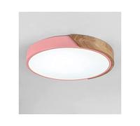 Crystal Flush Mount Ceiling Light Wood Led round Ceiling Light Dimmable Led Flush Mount Ceiling Lamp Fixture Close to Ceiling Lights Modern Ceiling Lamp for Bedroom, Kitchen, Children's Room Kindergar