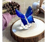 Crystal Flying Butterfly with Ball Base Figurine Art Glass Collection Ornament Statue Animal Paperweight