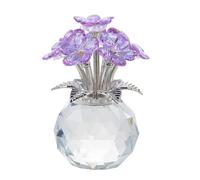 Crystal Forget-Me-Not Bouquet Figurines Gifts,Forget-me-not Gifts for Women Mom Friend Meaningful Remembrance Gifts, Romantic Gifts for Mom on Mother's Day Birthday Anniversary (Purple)