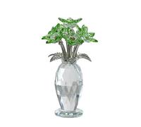 Crystal Forget My Not Flowers Figurines Ornament, Green