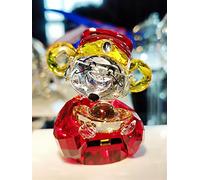 Crystal Fortune God Of Wealth Lucky Statue Decorative Carved Car Ornaments Wishes Blessing Gift Crystal Craft (Metal Color : Fortune God)