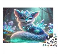 Crystal Fox Jigsaw Puzzles Magical Forest 1000 Pieces Recycled Paper for Adults Educational Game Brain Thinking Home Fun Present Great Gift 70x50cm/1000pcs