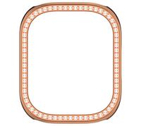 Crystal Frame Guard Semi Shell Scratch Resistant Housing Anti Splash Cover Case Shock Proof Watch 5 Active Protective Cover for Women Girls