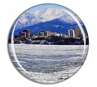 Crystal Fridge Magnets Anchorage Alaska USA Travel Souvenir Funny Sticker for Gift Home Decoration Office Whiteboard