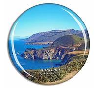 Crystal Fridge Magnets Monterey California USA Travel Souvenir Funny Sticker for Gift Home Decoration Office Whiteboard
