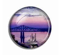 Crystal Fridge Magnets Natchez Mississippi USA Travel Souvenir Funny Sticker for Gift Home Decoration Office Whiteboard