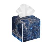 Crystal Fringe Tree Shape Tissue Box Cover Pu Leather Square Tissue Box Cover Case, Paper Organizer Dispenser For Kitchen Bathroom Bedroom Vanity Countertop Night Stands