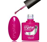 Crystal-G London - S05 Fuchsia Fusion - Deep Wild Fuchsia Pink Shade - UV LED Soak Off Gel Nail Polish Varnish - Classic Plus Range - 8ml - ***REQUIRE UV/LED LAMP TO CURE DRY GEL POLISH***
