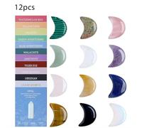 Crystal Gemstone Collection: Assorted Healing Crystals Set of 12 or 24 (Amethyst, Rose Quartz, Clear Quartz) with Cards, Stones for Meditation, Reiki, Energy, Chakra Balancing & Spiritual Gift