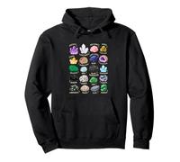 Crystal Gemstone Collector Amethyst Rose Quartz Illustration Pullover Hoodie