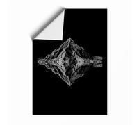 Crystal Geometry Minimalist Unframed Wall Art Print A1 (84.1×59.4cm), Wall Decor for Living Room, Bedroom, Office & Home, Art Gift