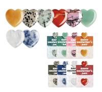 Crystal Gifts for Her, Love Heart Healing Crystal Gemstone Set, Polished Pocket Crystal Stones, Assorted Natural Gemstones Romantic Gift for Lovers Valentines Day