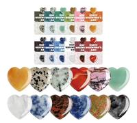 Crystal Gifts for Her, Love Heart Healing Crystal Gemstone Set, Polished Pocket Crystal Stones, Assorted Natural Gemstones Romantic Gift for Lovers Valentines Day