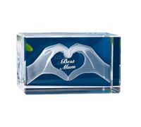 Crystal Gifts For Mum, Glass Engraved With Best Mam In Cube Figurines Crystal Gifts For Mom, Mummy, Mother, On Mothers Day Christmas Day, Keepsake, Birthday Gifts For Mam From Family Members