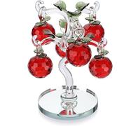 Crystal Glass Apple Tree - Artificial Red Apple Tree Figurine Ornament Table Decoration Feng Shui Crystal Apple Tree Decoration