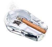 Crystal Glass Ash Tray, Cigarettes Cigar Ashtray, Small Fancy Outdoor Ashtray Holder Tabletop Smoking,Cute Home Office Desktop Decor, Unique Birthday Gift