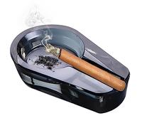 Crystal Glass Ashtray，Portable Modern Cigarettes Ashtray Holder，Small Cigar Ash Tray for Smokers,Cool Home Ashtray Decor, Smoking Accessories for Outside Patio Outdoor Balcony,Men's Birthday Gift